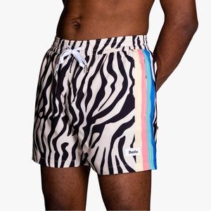 Nwt Duvin zebra disco swim trunks large